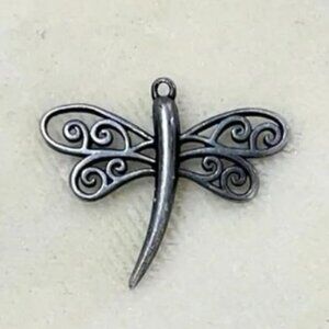 Tiny Flying Dragonfly Sterling Silver 925 Cute Bracelet Charm